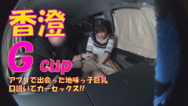 隠れ巨乳なオタク香澄ちゃんと中出しカーSEX！公衆便所でイラマチオ調教！おもちゃで大量潮吹き！